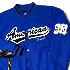 American Breed Varsity Jacket Style-BHJ-03 Blue & Black Size 2XL‎